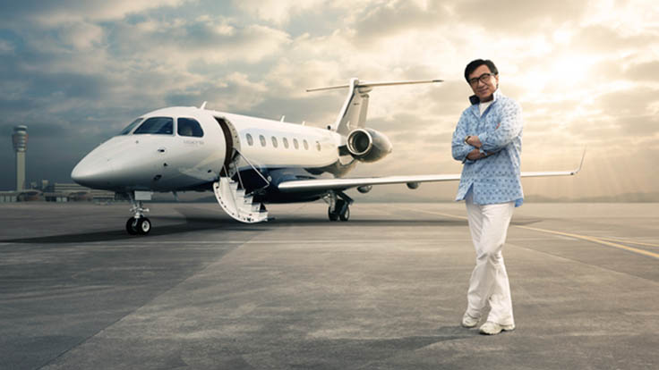 Jackie Chan receives first Embraer Legacy 500 in China