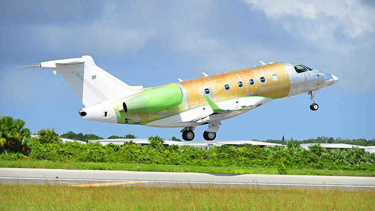 Embraer flies first Legacy 450 assembled in Melbourne, Florida