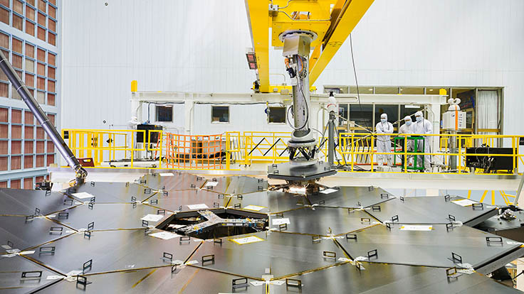 NASA assembles JWST primary mirror built by Ball Aerospace