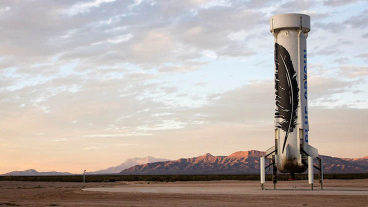 Blue Origin rocket flies, lands at launch site