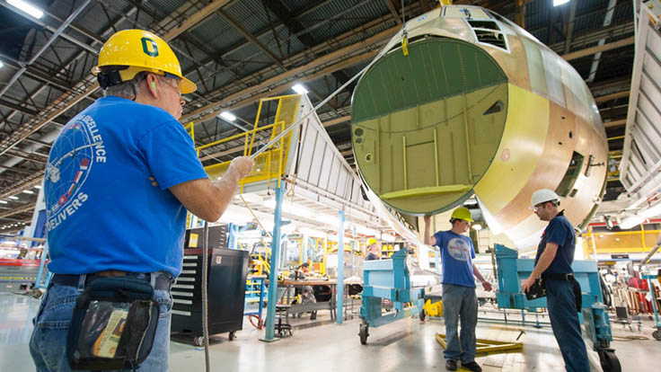 First LM-100J commercial freighter production proceeds
