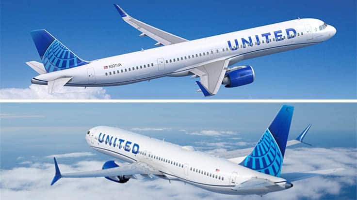 United orders 270 Boeing and Airbus single-aisle airliners