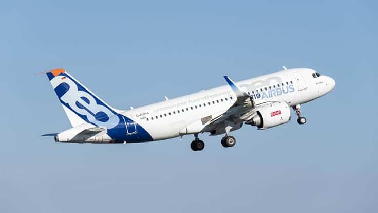 Airbus A319neo flies with 100% sustainable aviation fuel