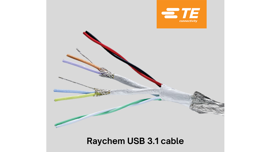 TE Connectivity's Raychem USB 3.1 cable