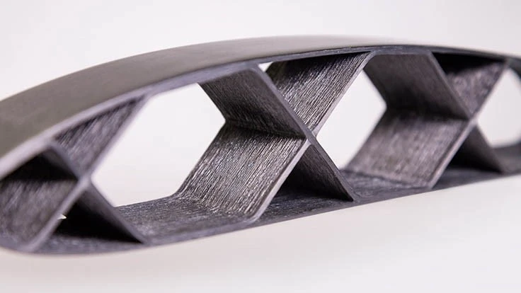 Carbon Fiber Airfoil printed with CF3D technology.