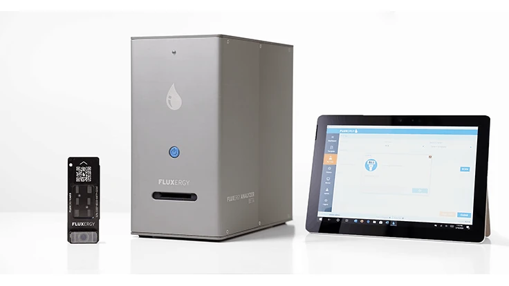 Developed by Fluxergy, coronavirus test may be able to confirm COVID-19 in under one hour at the point of care; currently only for Research Use Only (RUO).