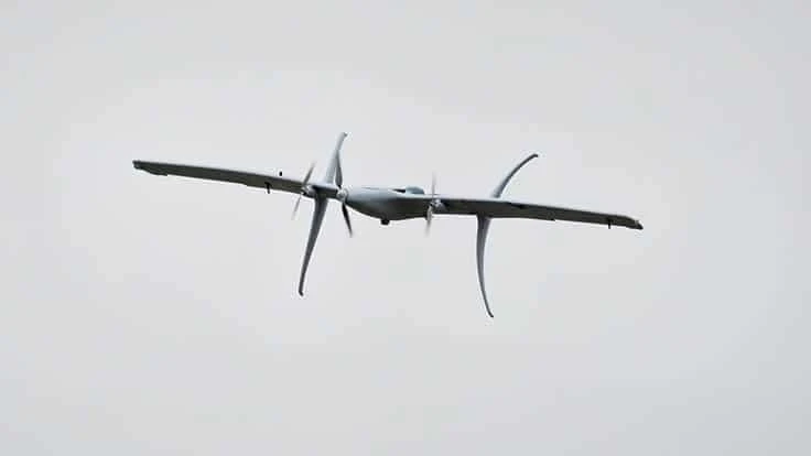 American Made Swift021 VTOL UAS in flight during a 40-mile endurance flight at +10,000 ft density altitude.