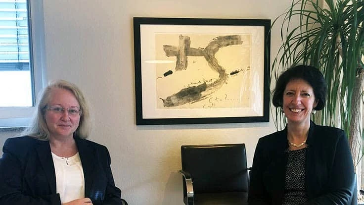 Gabriele Stadler left with Ceratizit Executive Board Member Melissa Albeck