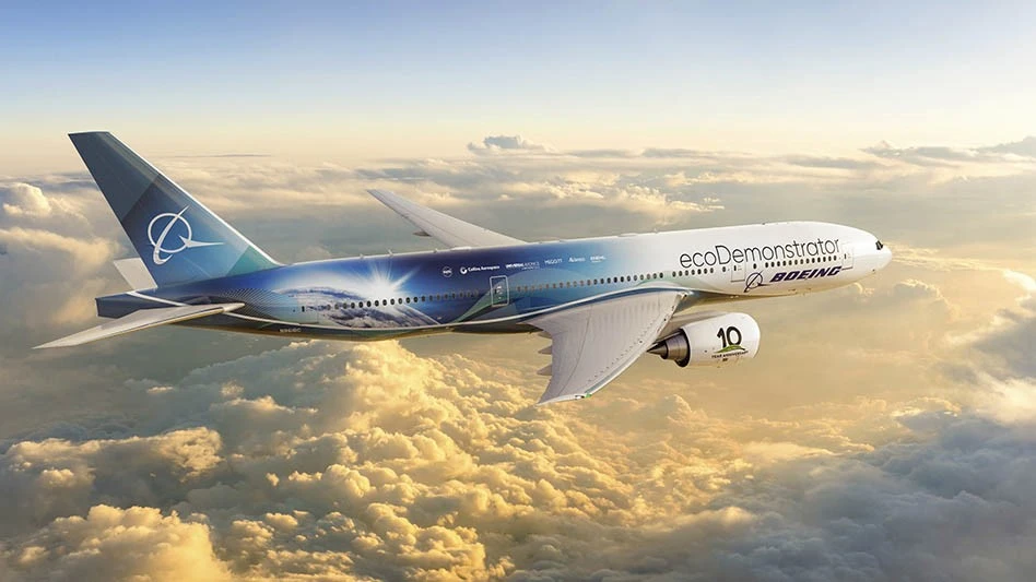 The Boeing 2022 ecoDemonstrator – a Boeing-owned 777-200 ER (Extended Range). 