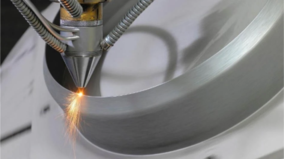 Helicopter casing made by L-DED (laser blown powder).