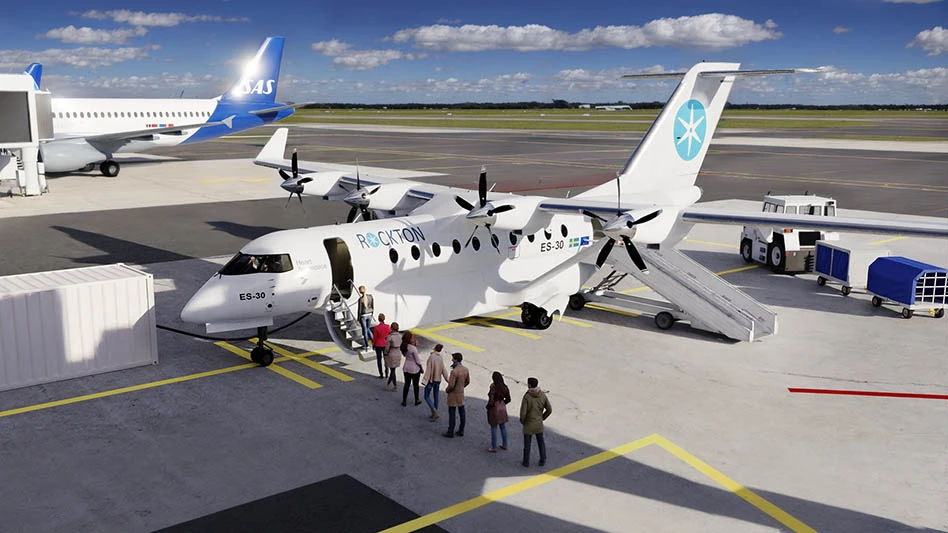 Artist’s rendering of ES-30 at gate.