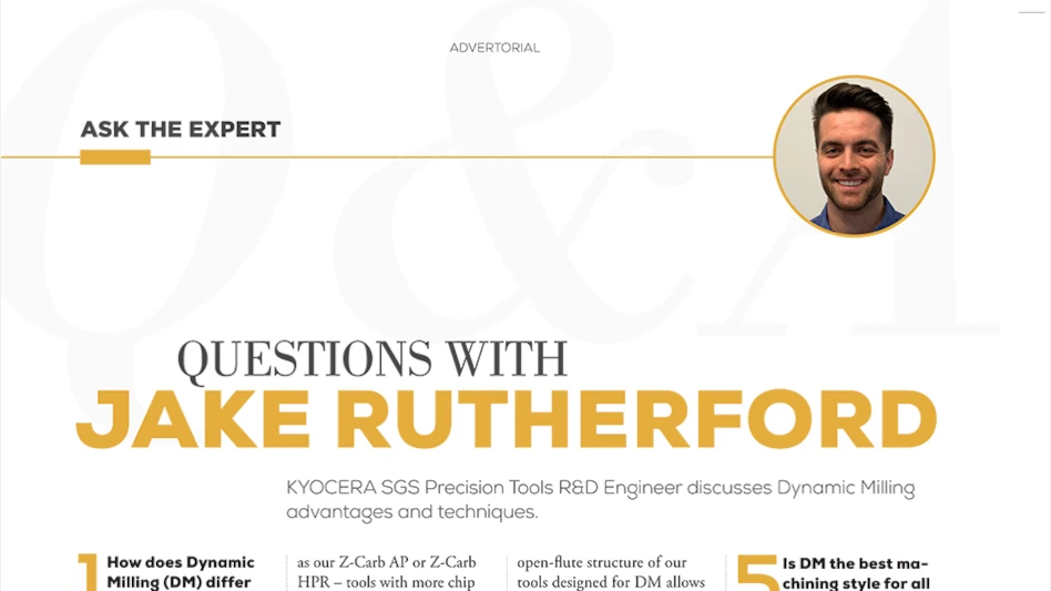 Questions with Kyocera SGS Tools' Jake Rutherford - Aerospace ...