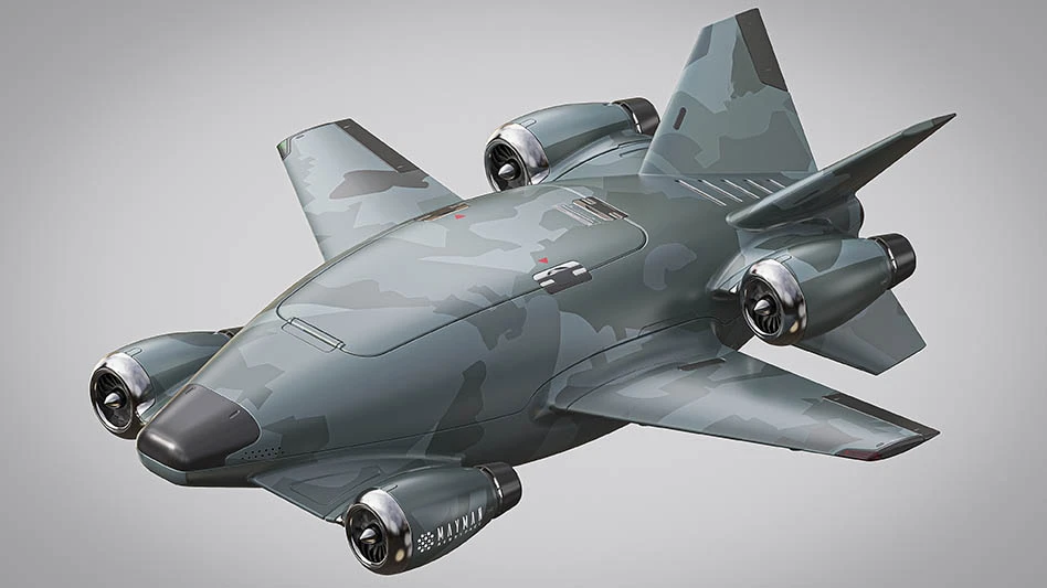 Speeder design iteration for defense applications.