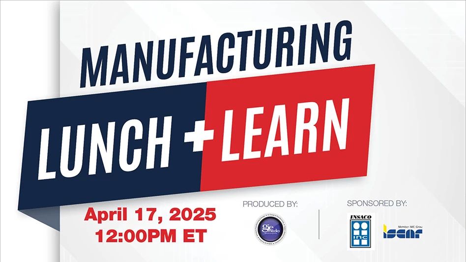 Text reading Manufacturing Lunch + Learn