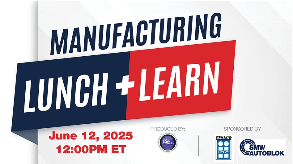 Text reading Manufacturing Lunch + Learn