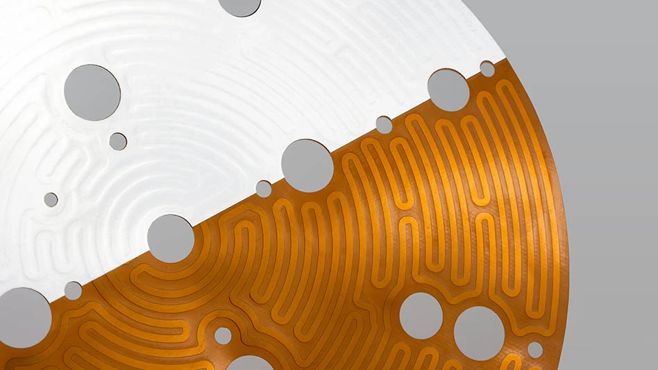 disk with white and gold details