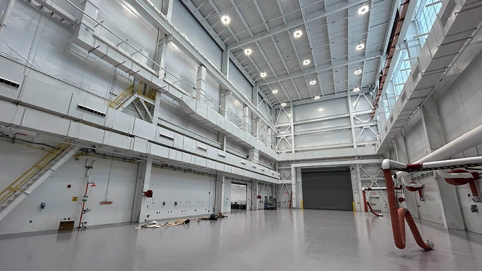 inside of a large testing room