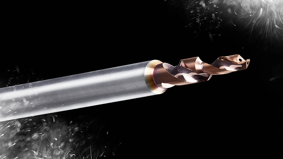 drill bit against a black background