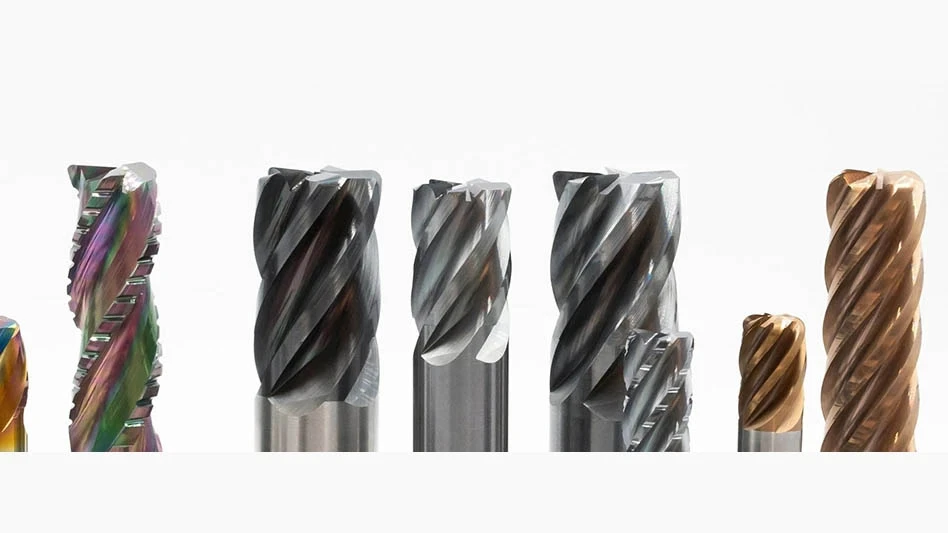 row of cutting and milling tools