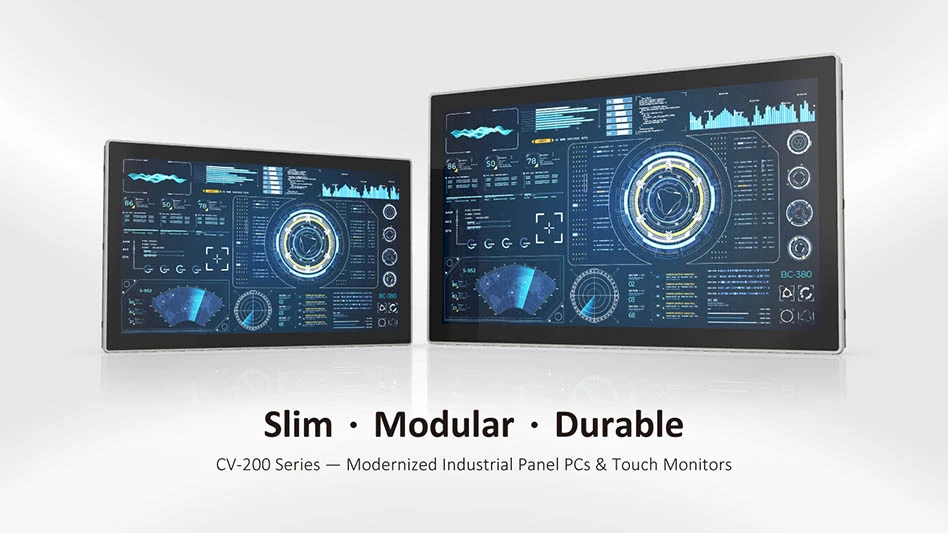 two video monitors side by side