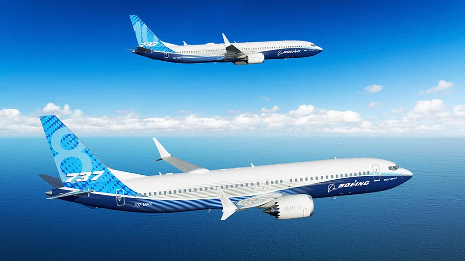 artist's rendering of two boeing jets in flight