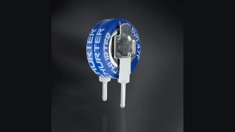 donut-shaped capacitor with twin leads