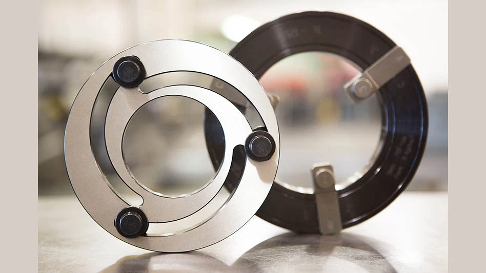 two jaw rings shown upright