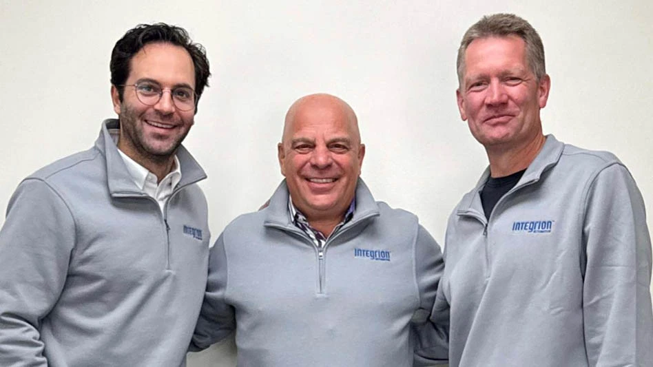 three men in side by side wearing gray sweatshirts