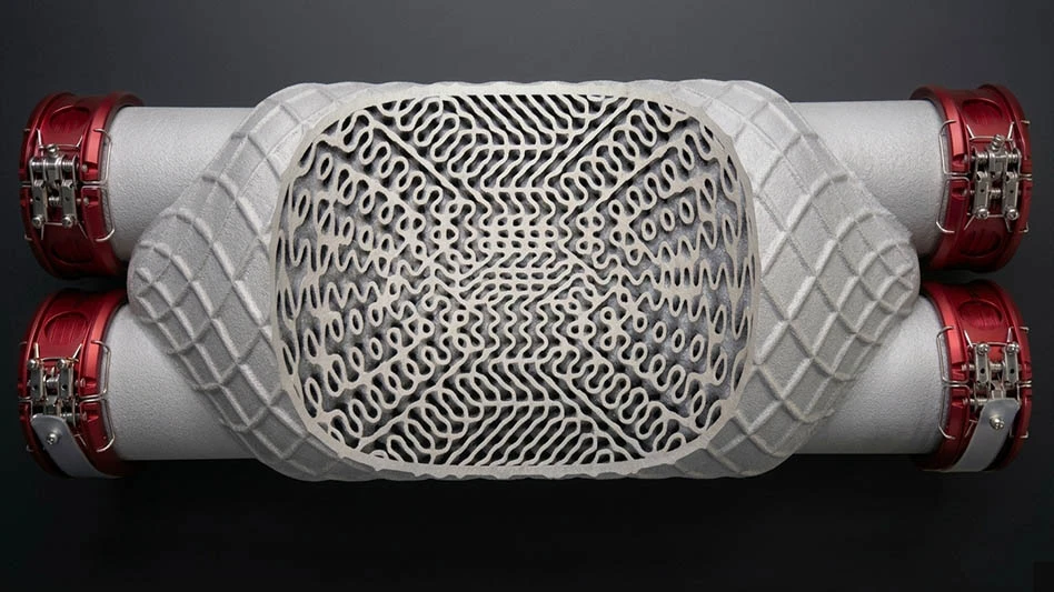 representative heat exchanger cutaway seen from above